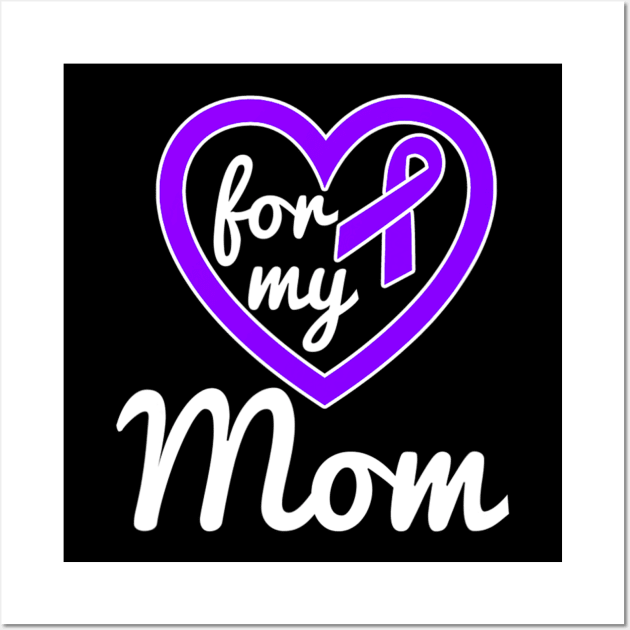 Hodgkins Lymphoma Mom Cancer Awareness Wall Art by hony.white